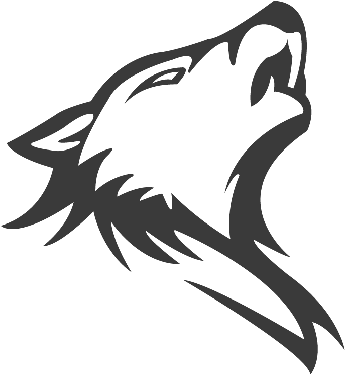 Stylized Wolf Head Logo PNG Image