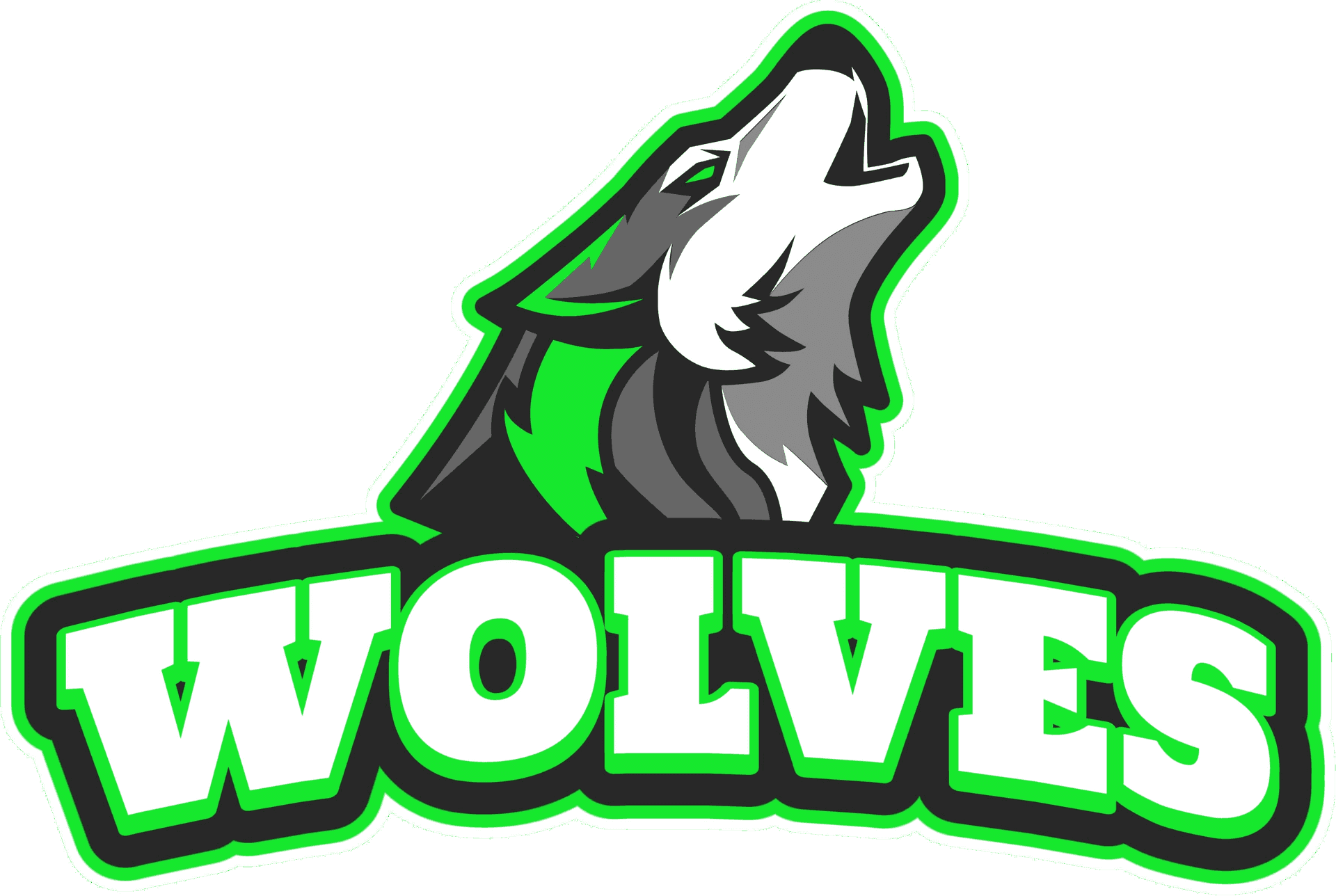 Stylized Wolf Logowith Text PNG Image