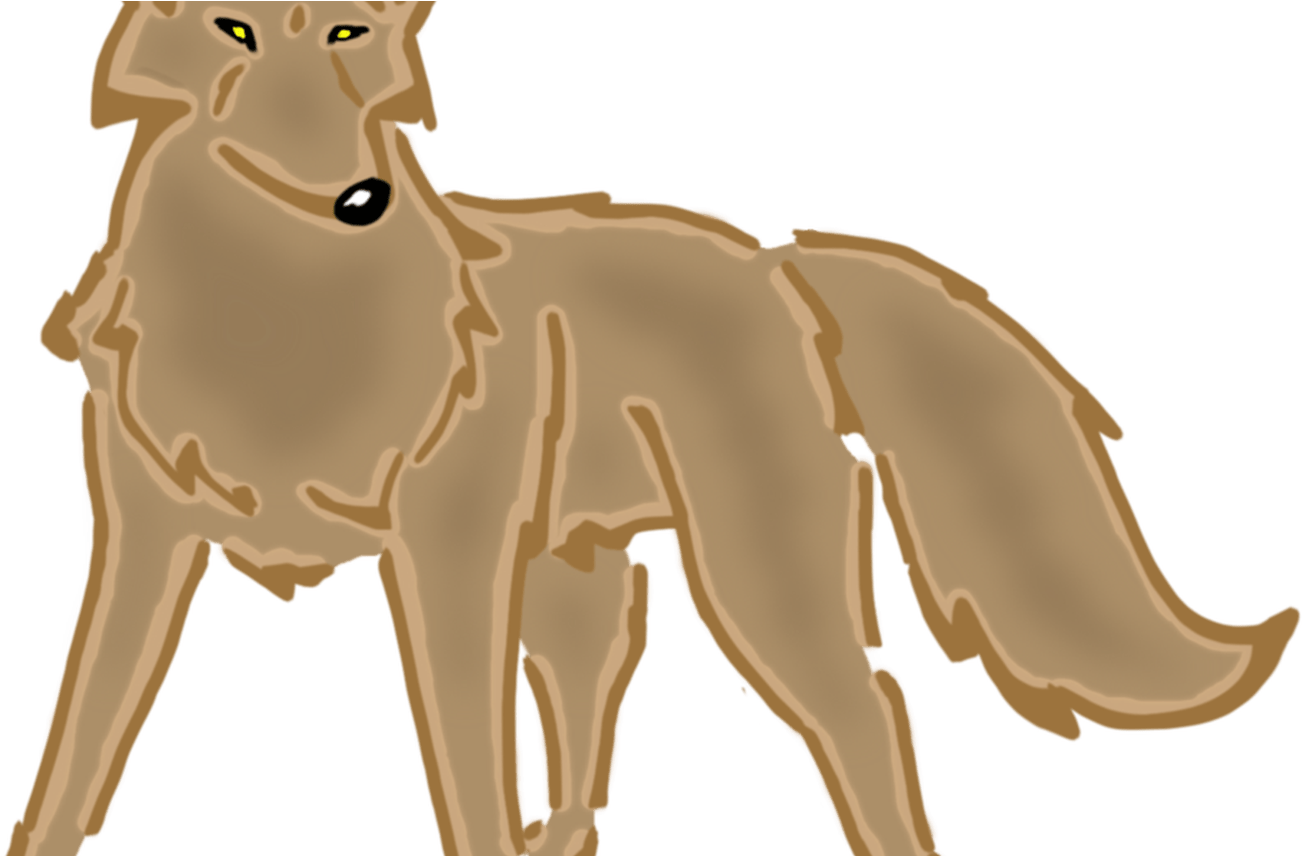 Stylized Wolf Silhouette PNG Image