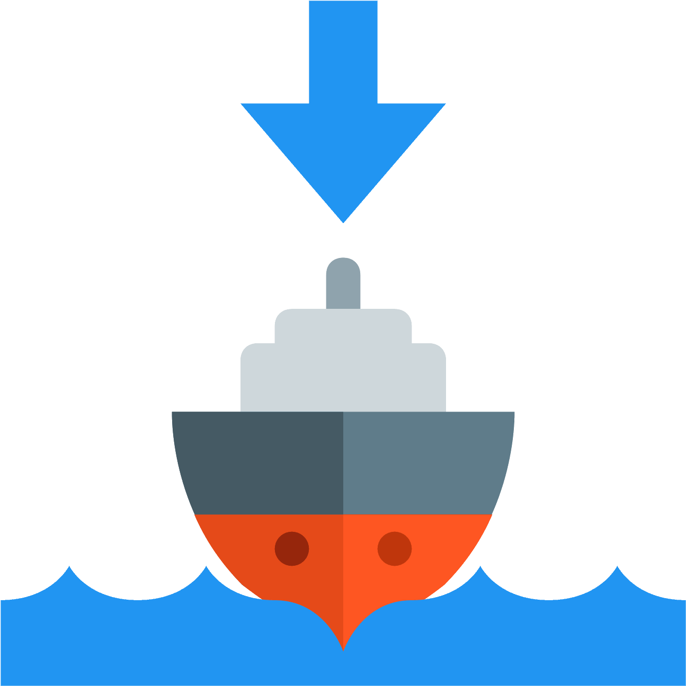 Stylized Yacht Graphic PNG Image