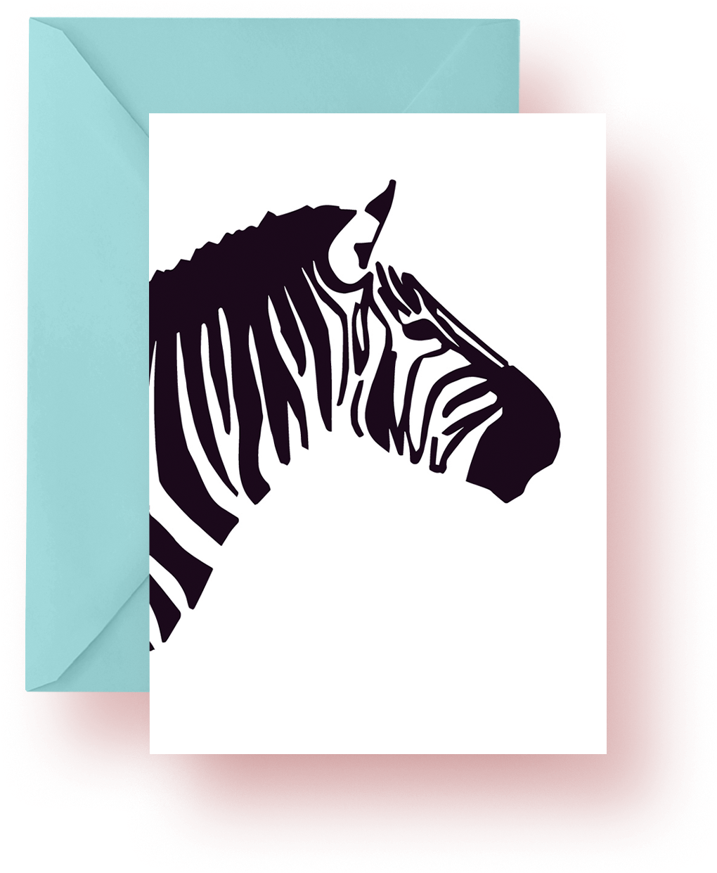 Stylized Zebra Profile PNG Image