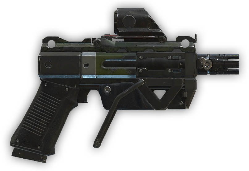 Submachine Gun Isolatedon Transparent Background PNG Image