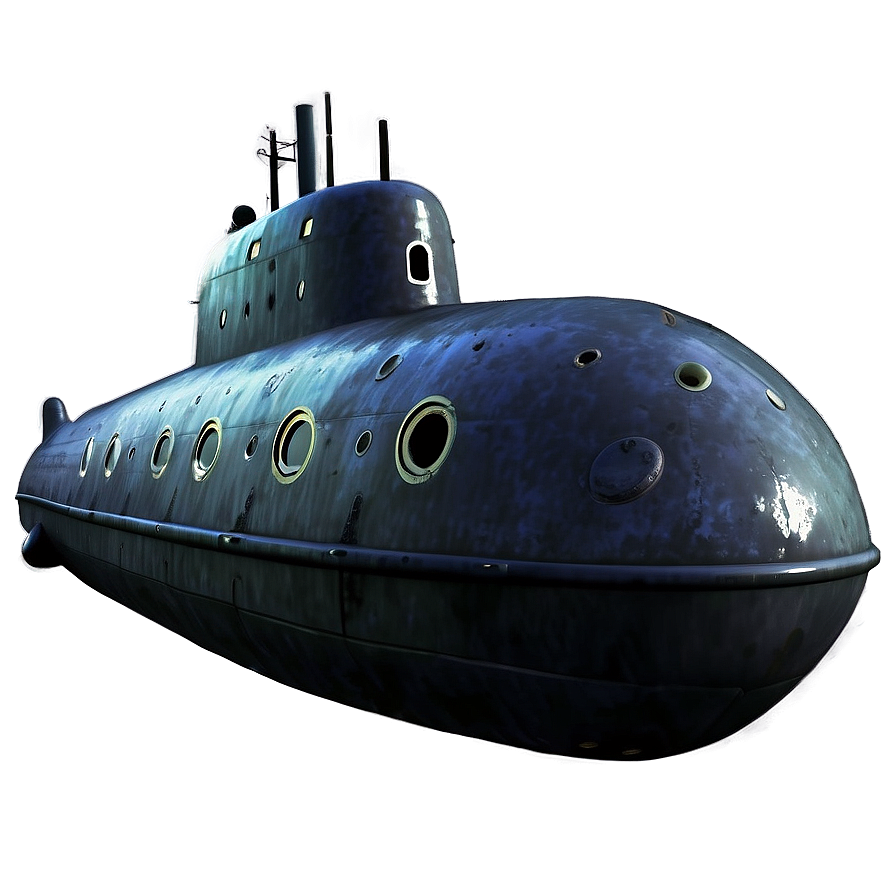 Submarine In Stormy Seas Png Fak PNG Image