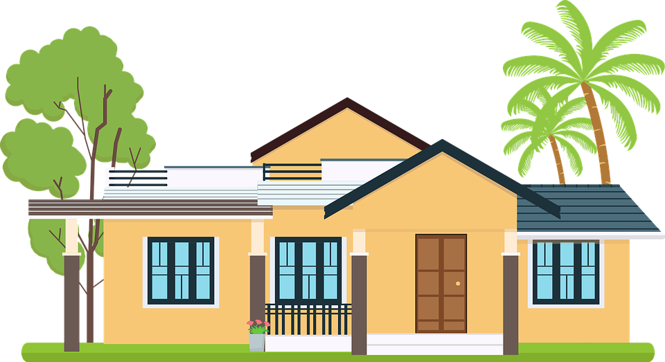 Suburban Home Vector Illustration PNG Image