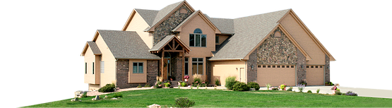 Suburban Luxury Home Exterior PNG Image