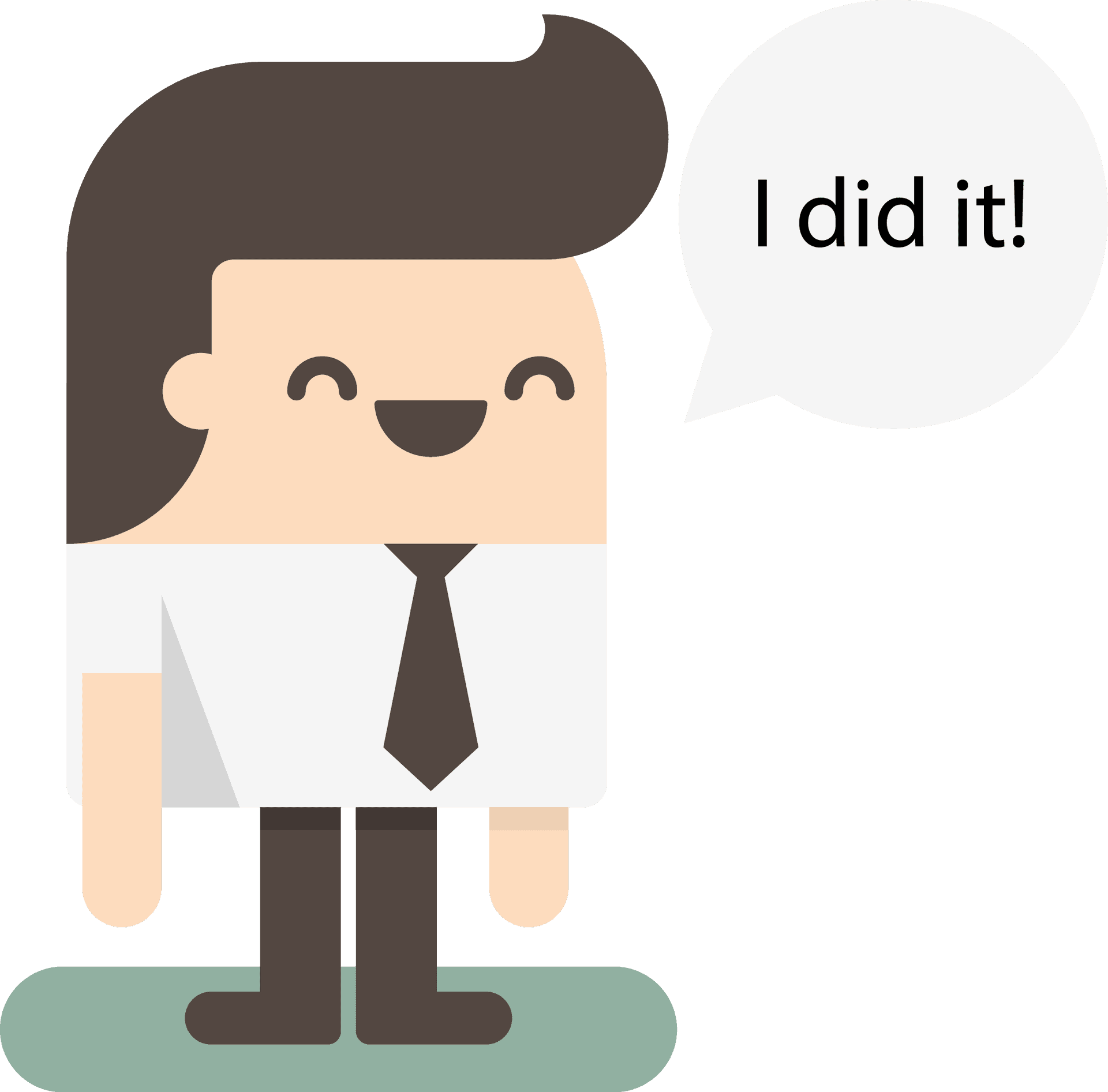 Successful Cartoon Businessman PNG Image