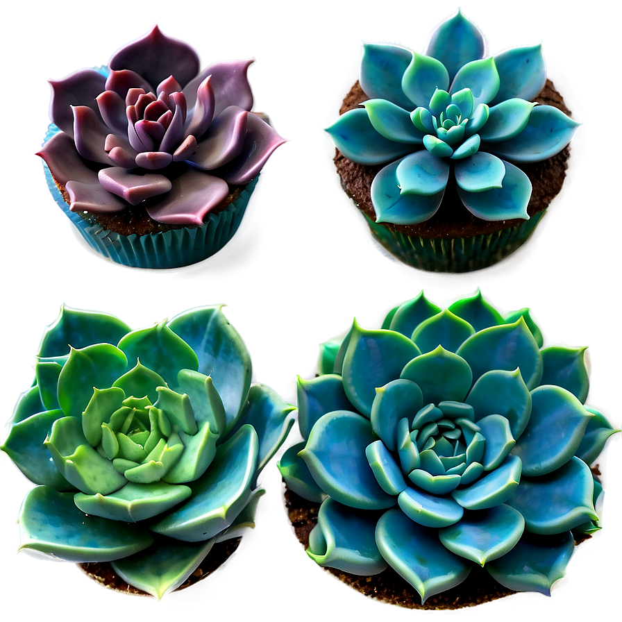 Succulent Cake Decorations Png 5 PNG Image