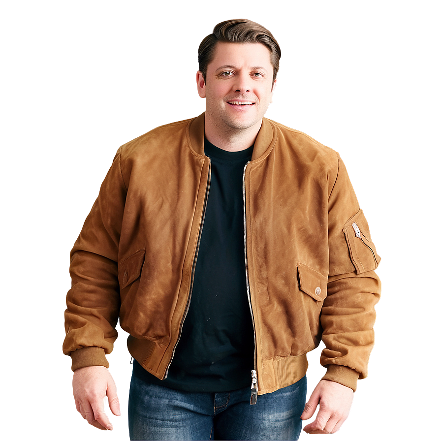 Suede Bomber Jacket Soft Png Bxr72 PNG Image