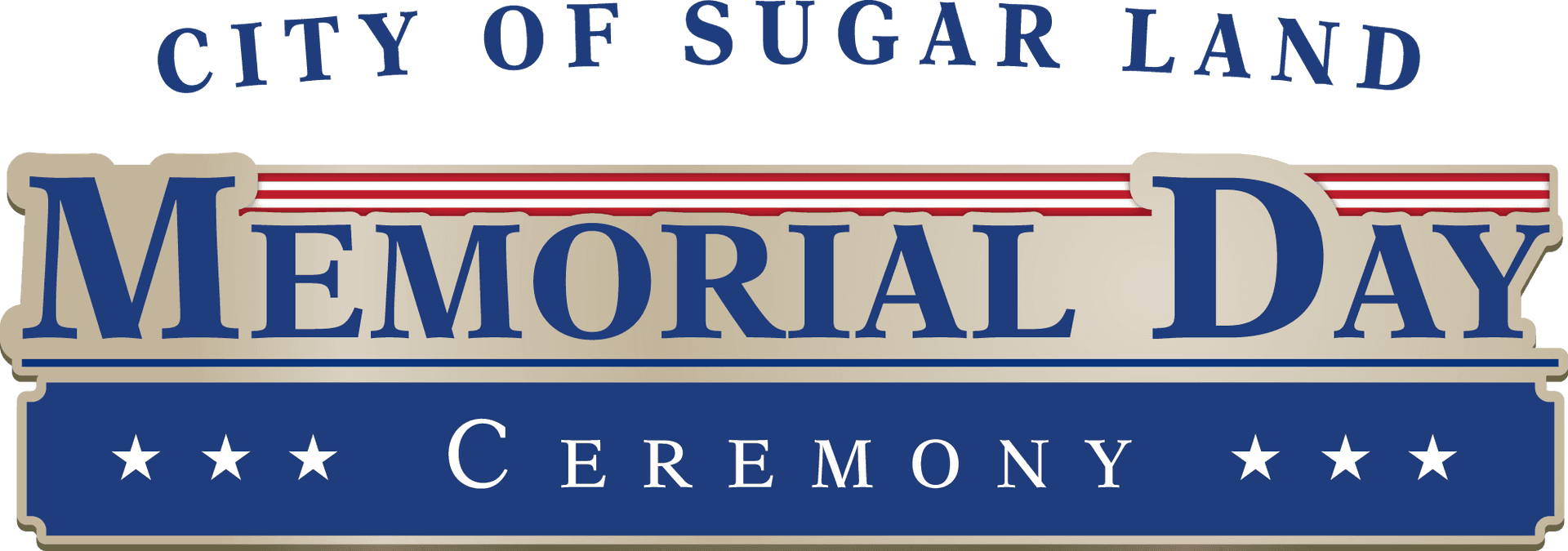 Sugar Land Memorial Day Ceremony Banner PNG Image