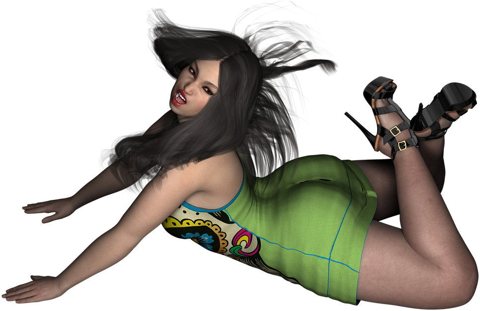 Sultry Pose3 D Model PNG Image