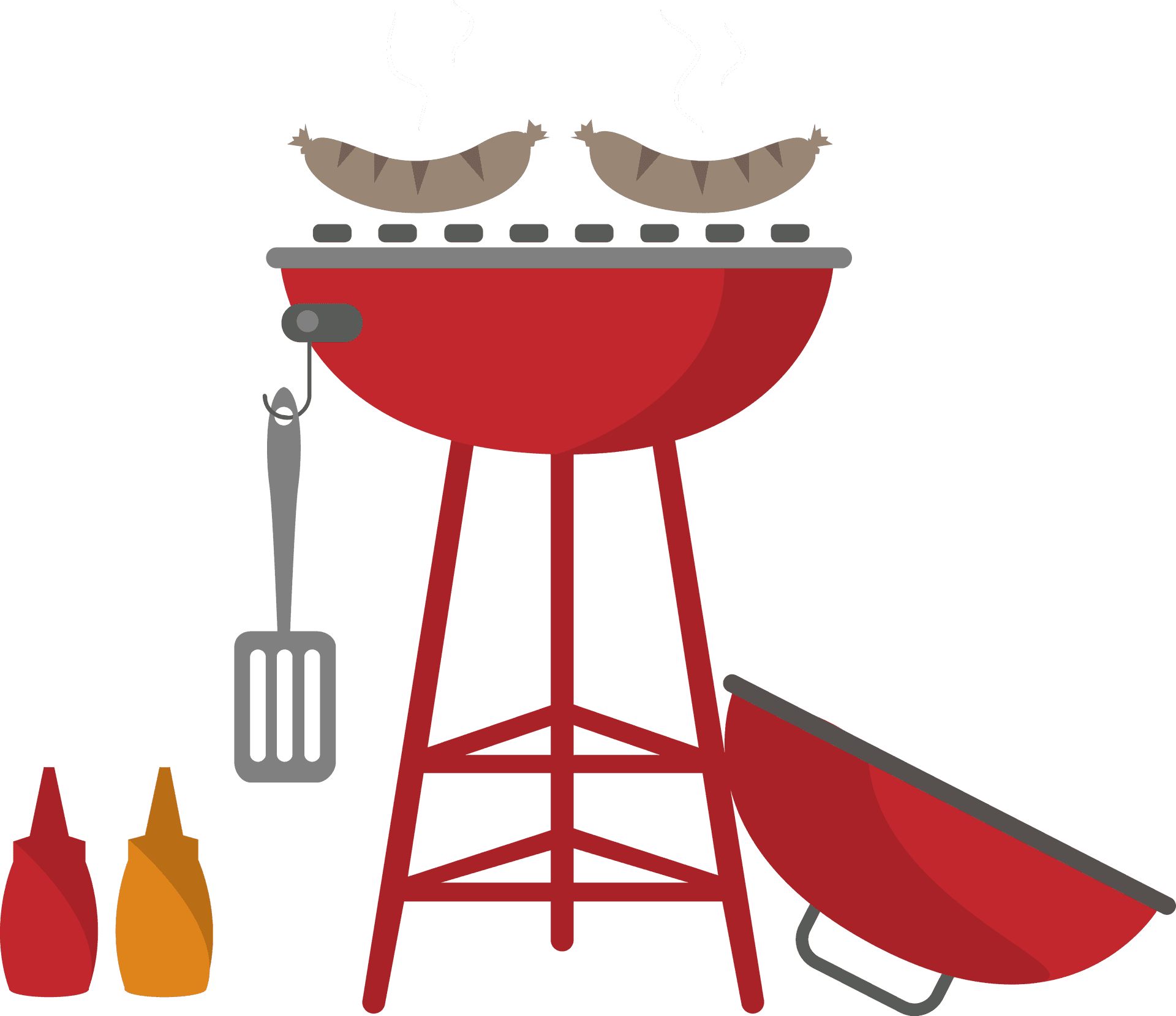 Summer Barbecue Grill Vector PNG Image