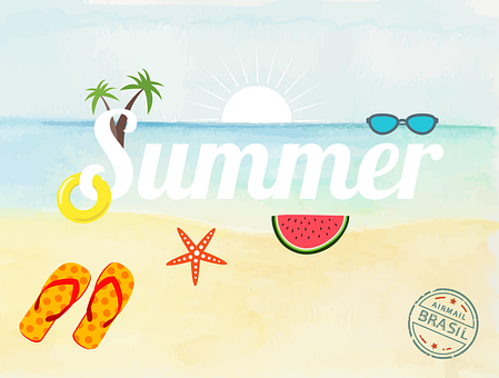 Summer Beach Vacation Illustration PNG Image