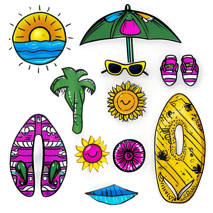 Summer Doodle Png Wli19 PNG Image