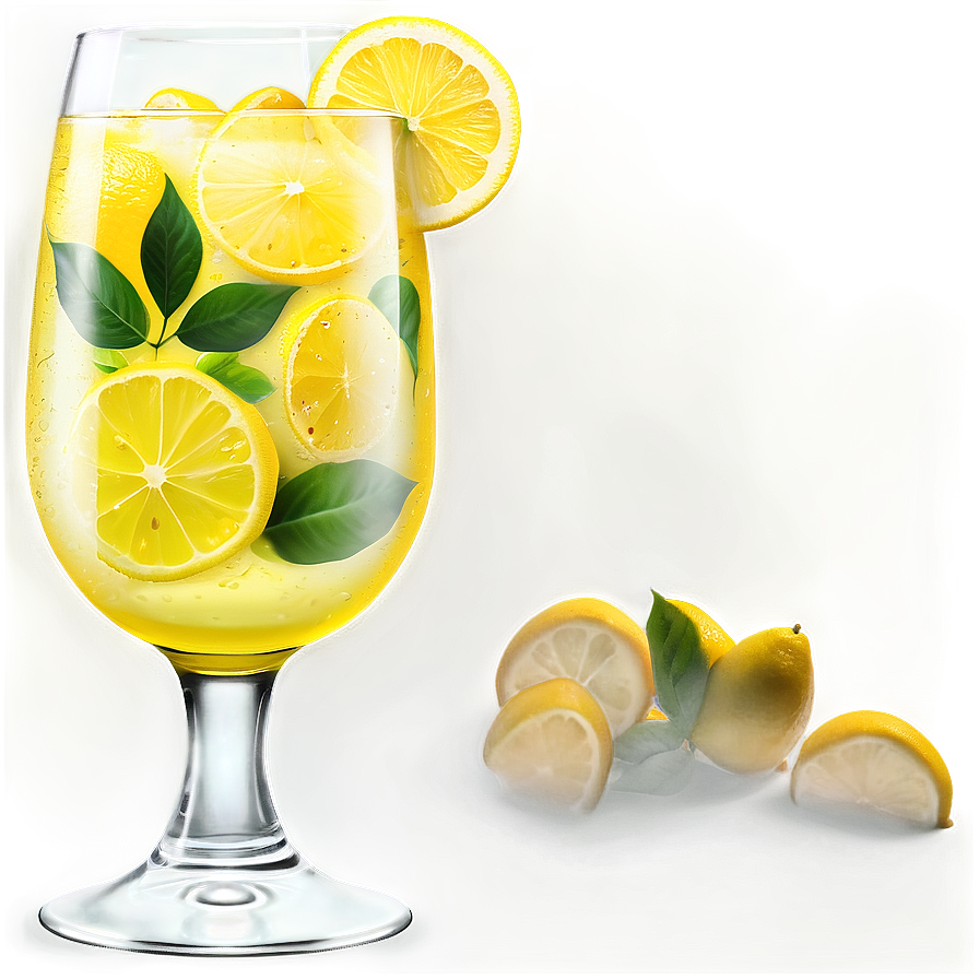 Summer Lemonade Glass Png 05252024 PNG Image