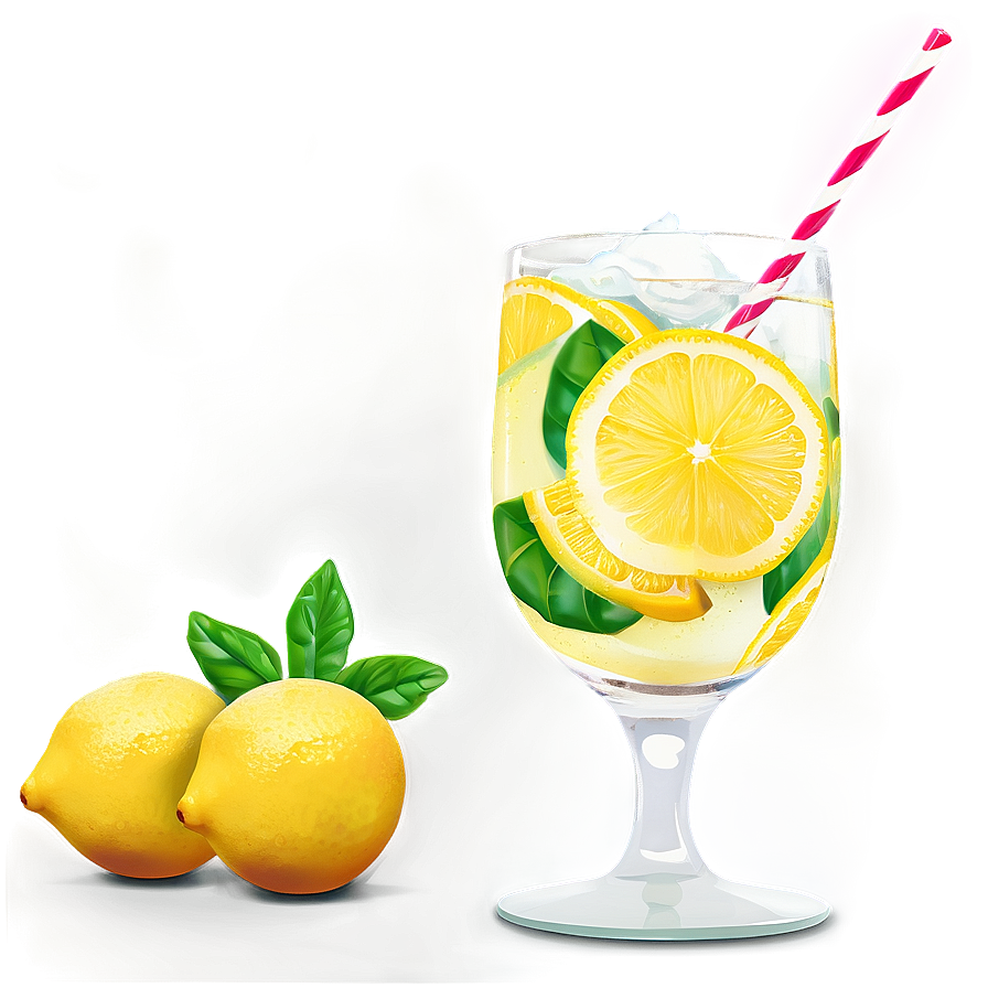 Summer Lemonade Glass Png 05252024 PNG Image