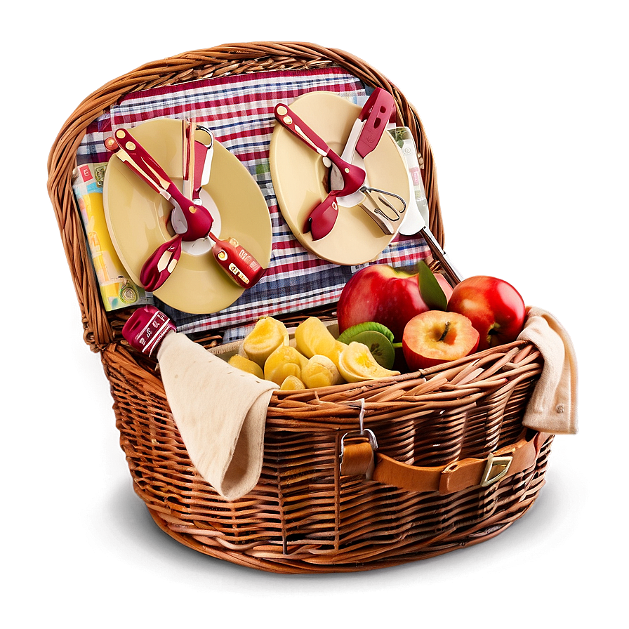 Summer Picnic Basket Png Bpt96 PNG Image