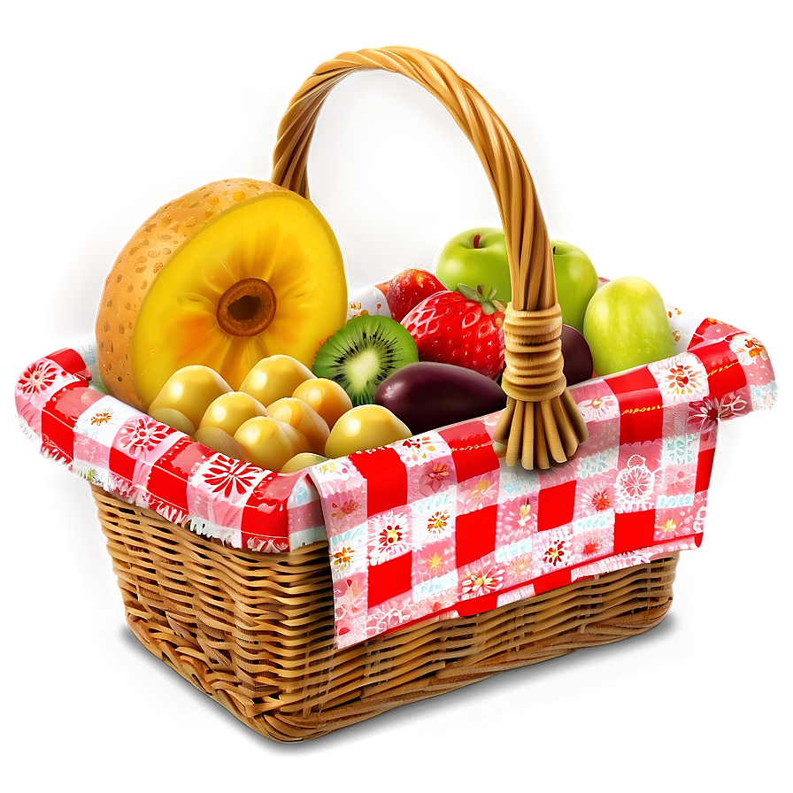 Summer Picnic Basket Png Bxe24 PNG Image