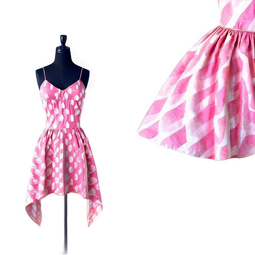 Summer Pink Dress Png 06292024 PNG Image