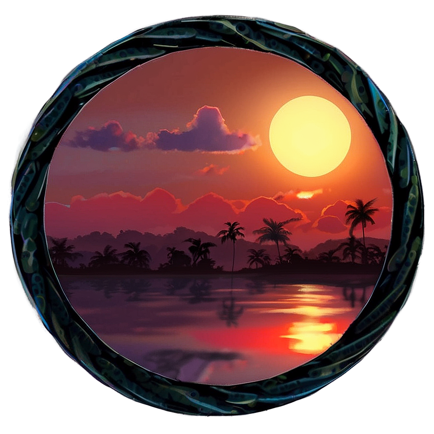 Summer Sunset Glow Png Vat89 PNG Image