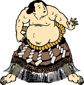 Sumo Wrestler Cartoon PNG Image