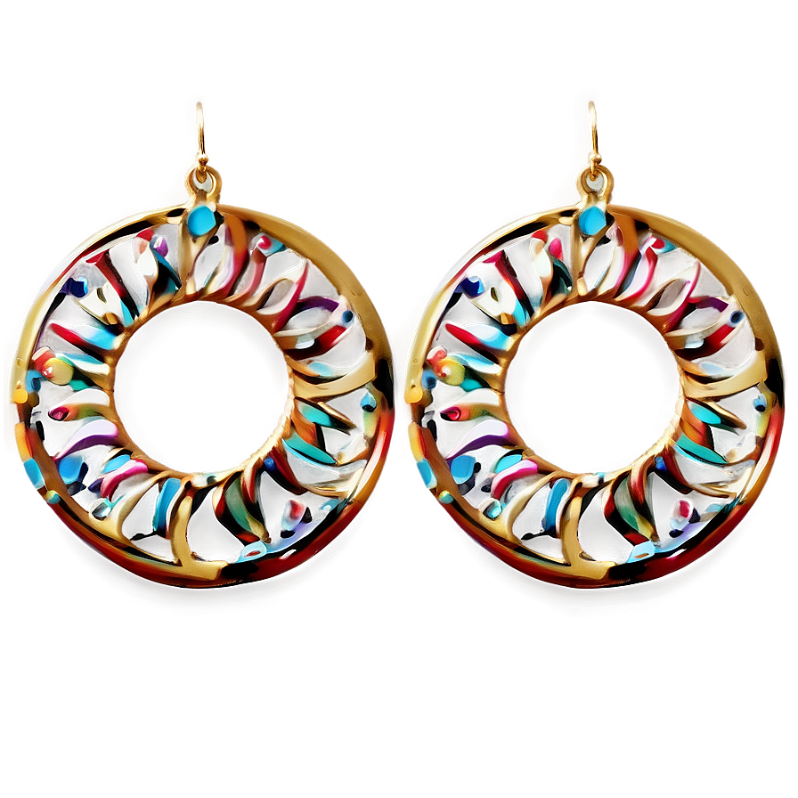 Sun Hoop Earring Png Vkx54 PNG Image