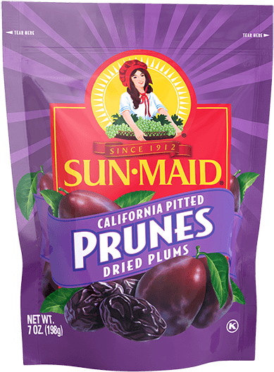 Sun Maid California Pitted Prunes Package PNG Image