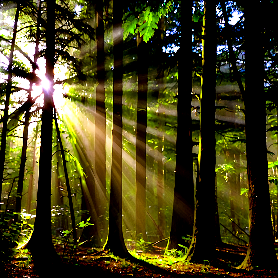 Sun Rays In Forest Png 84 PNG Image