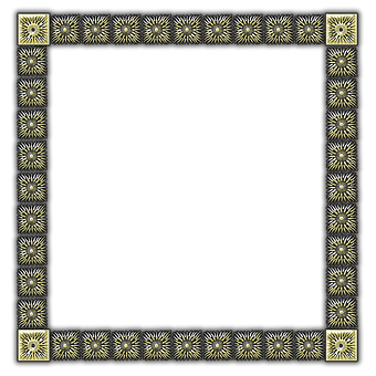 Sunburst Decorative Frame Pattern PNG Image