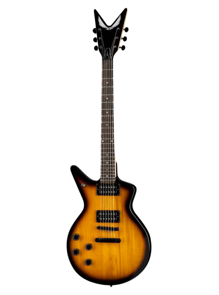 Sunburst Electric Guitar Isolated PNG Image