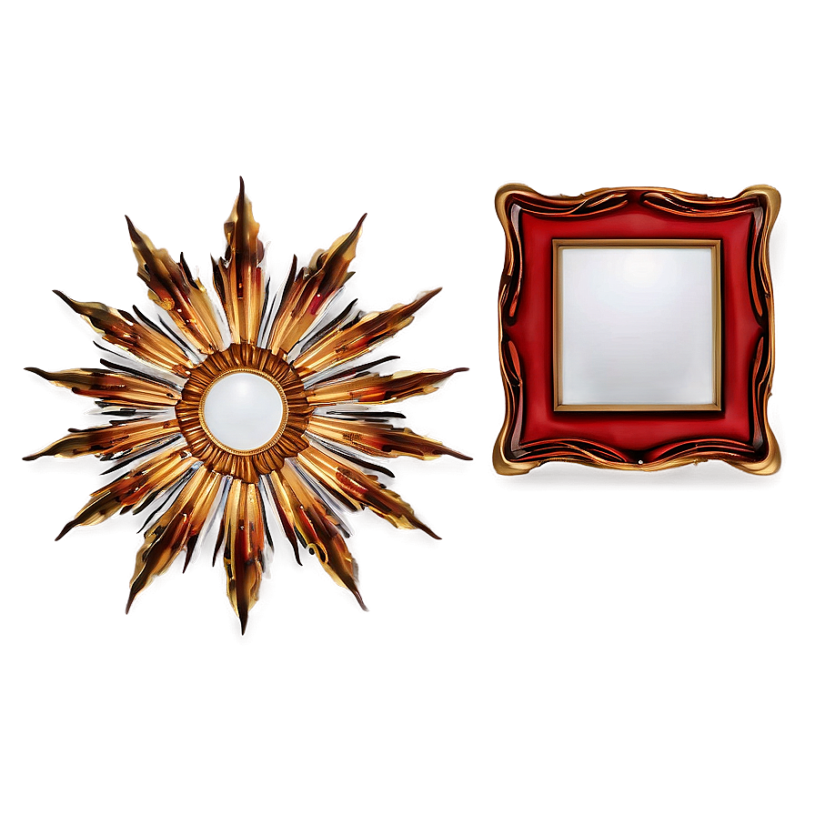 Sunburst Mirror Frame Png 06212024 PNG Image