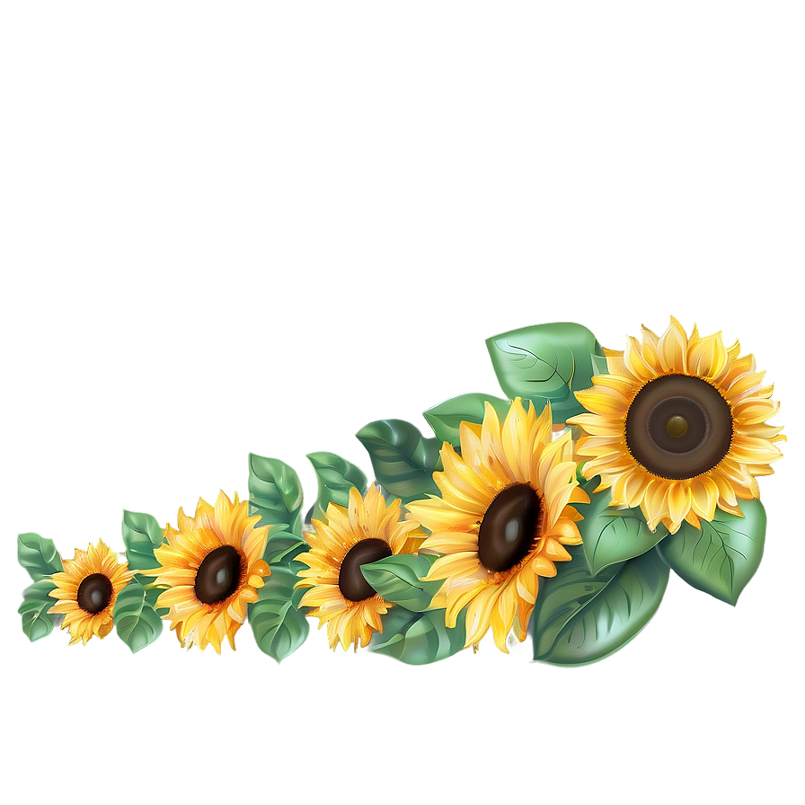 Sunflower Border Png Tmv PNG Image