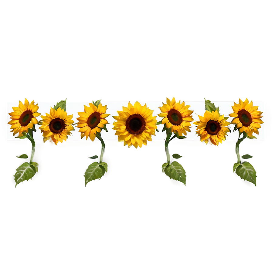 Sunflower Border Png Xjn75 PNG Image