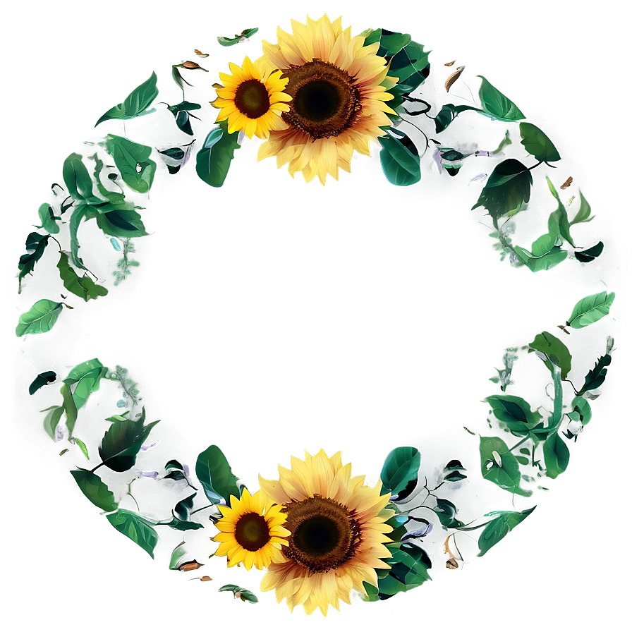 Sunflower Circle Png 23 PNG Image