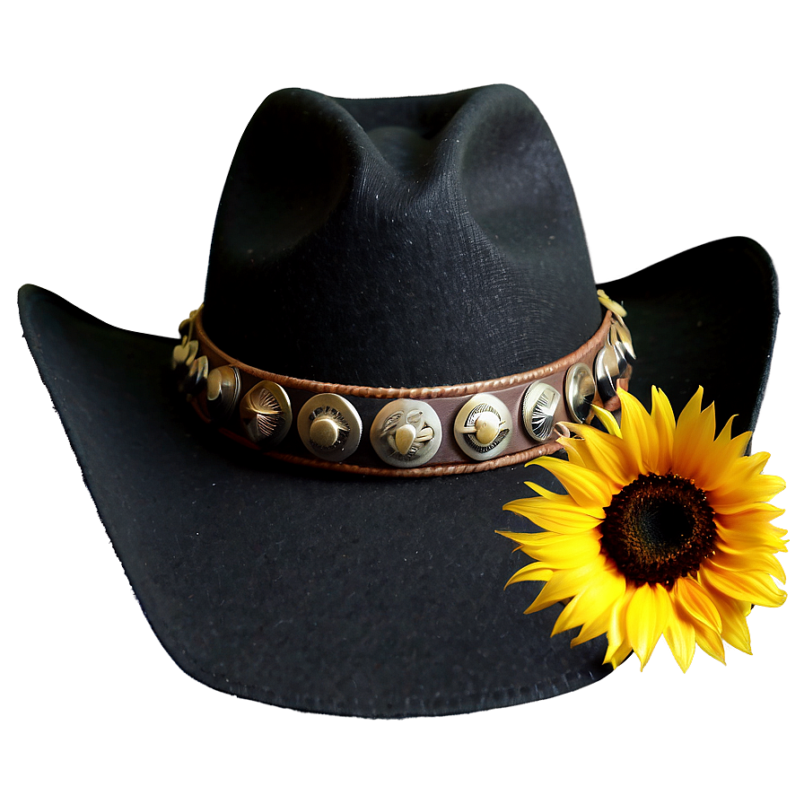 Sunflower Cowgirl Hat Png Hih PNG Image