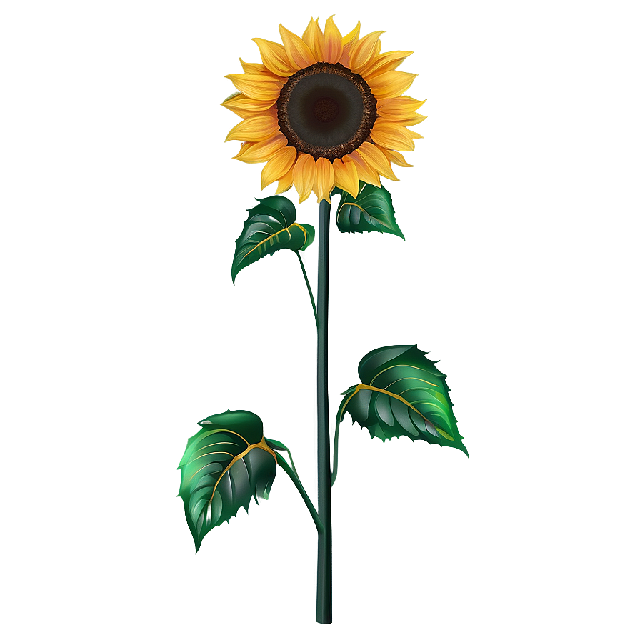 Sunflower Drawing Transparent Png Evi PNG Image