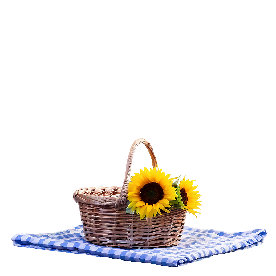 Sunflower Field Picnic Png Yqj PNG Image