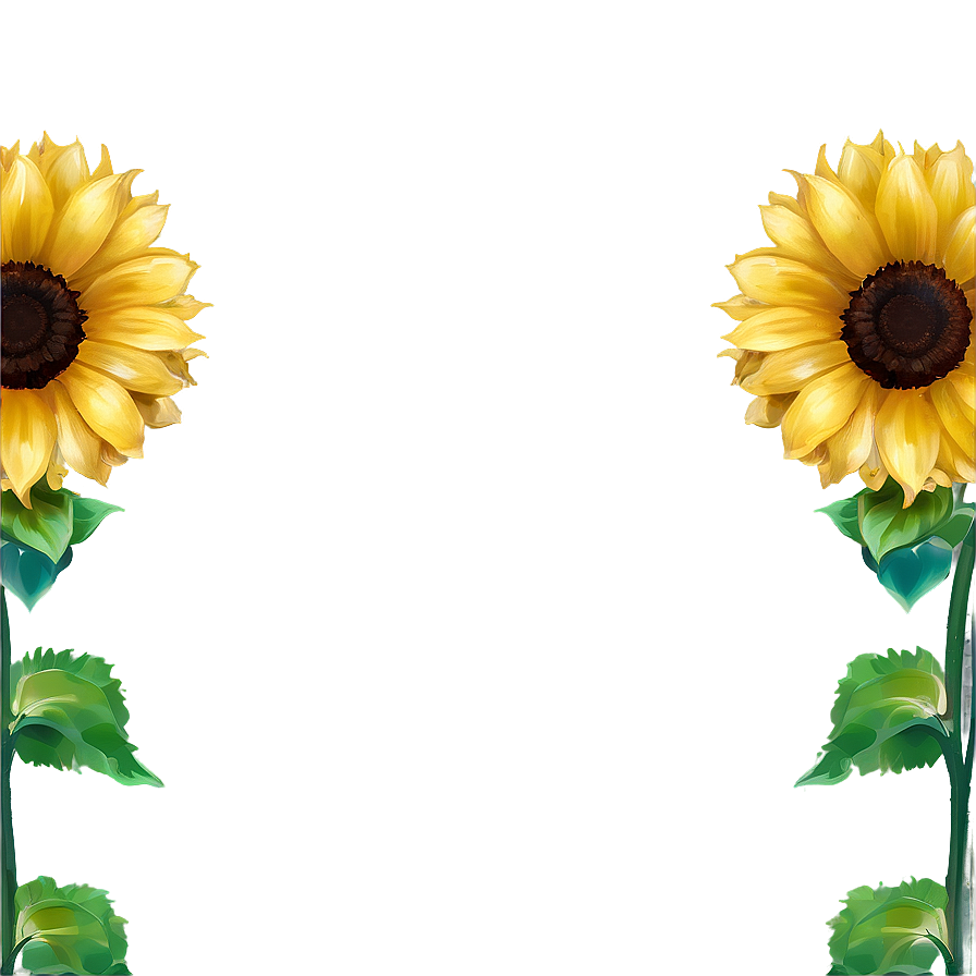 Sunflower Frame Transparent Png Quj PNG Image