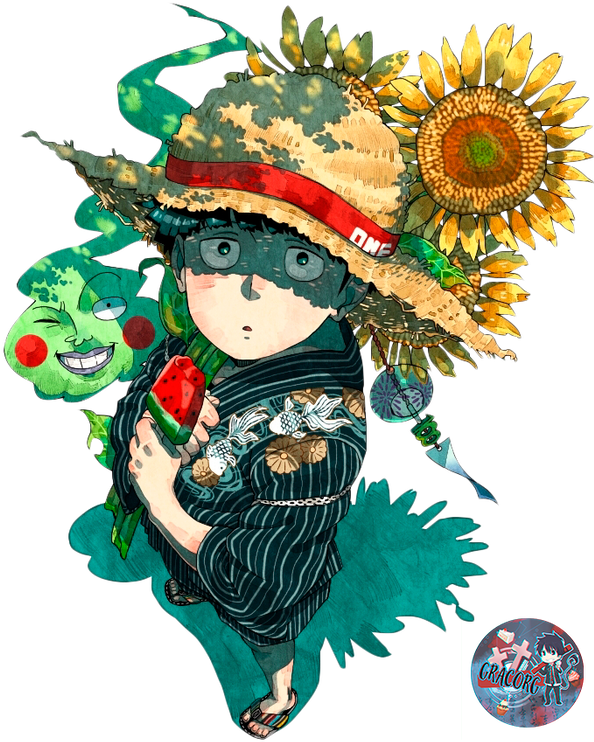 Sunflower Hat Anime Character PNG Image