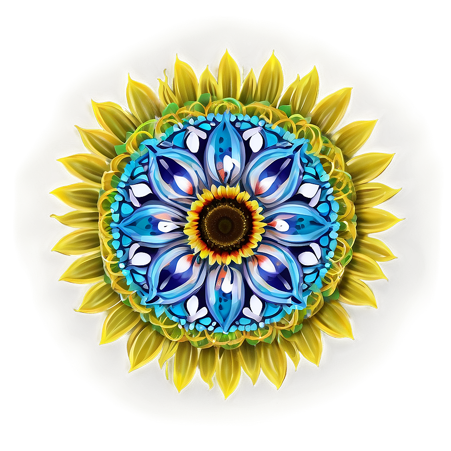 Sunflower Mandala Png 05032024 PNG Image