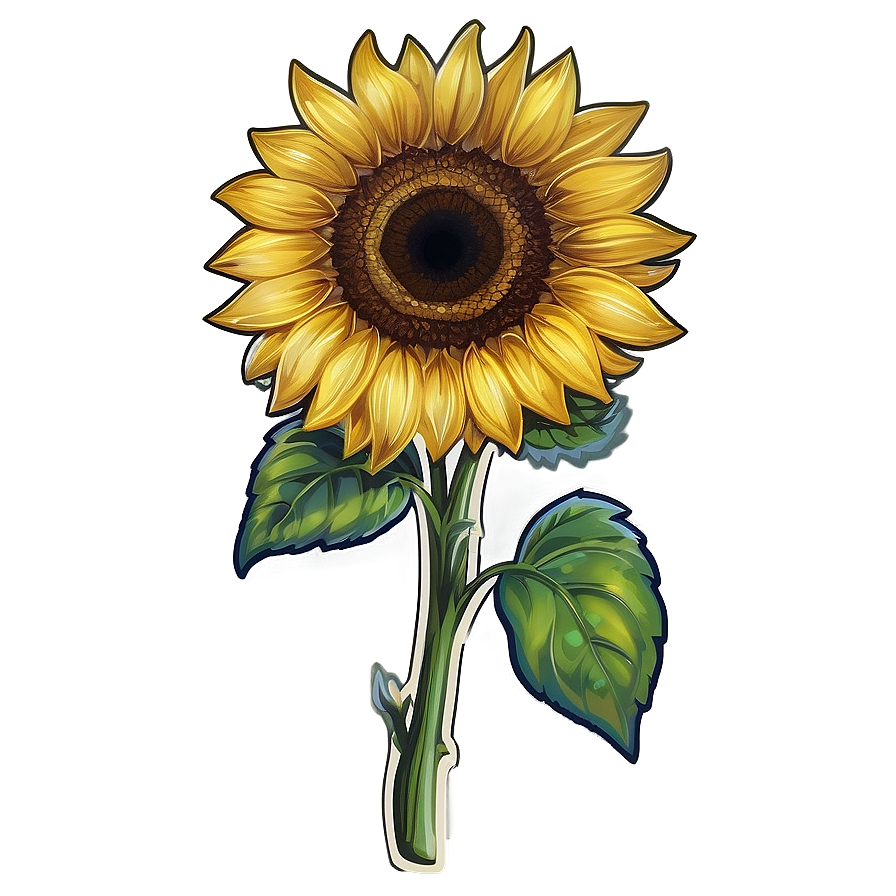 Sunflower Sticker Transparent Png Fig PNG Image