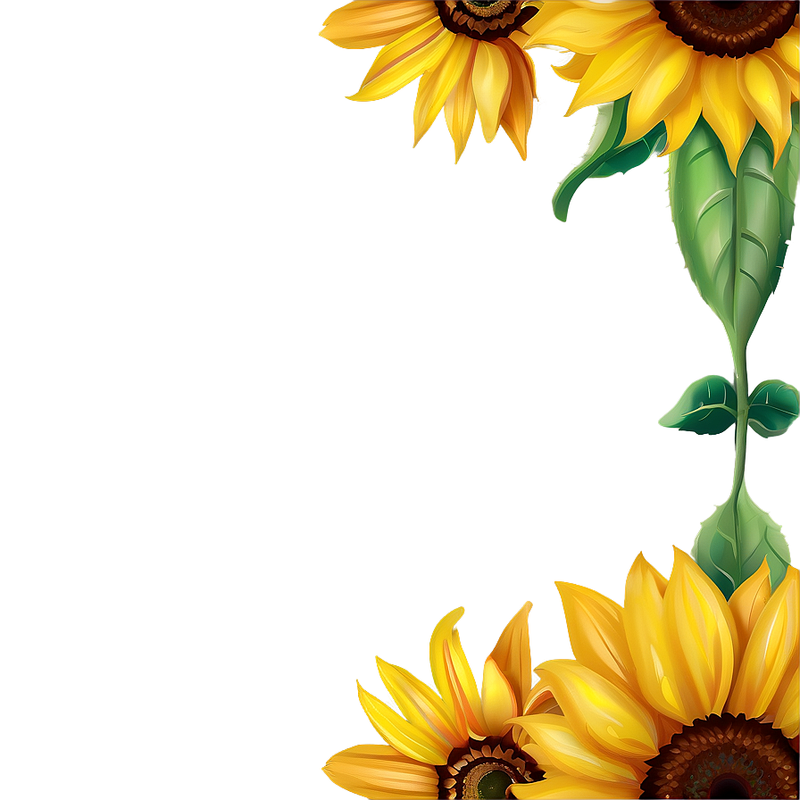 Sunflower Transparent Background Design Png 05262024 PNG Image