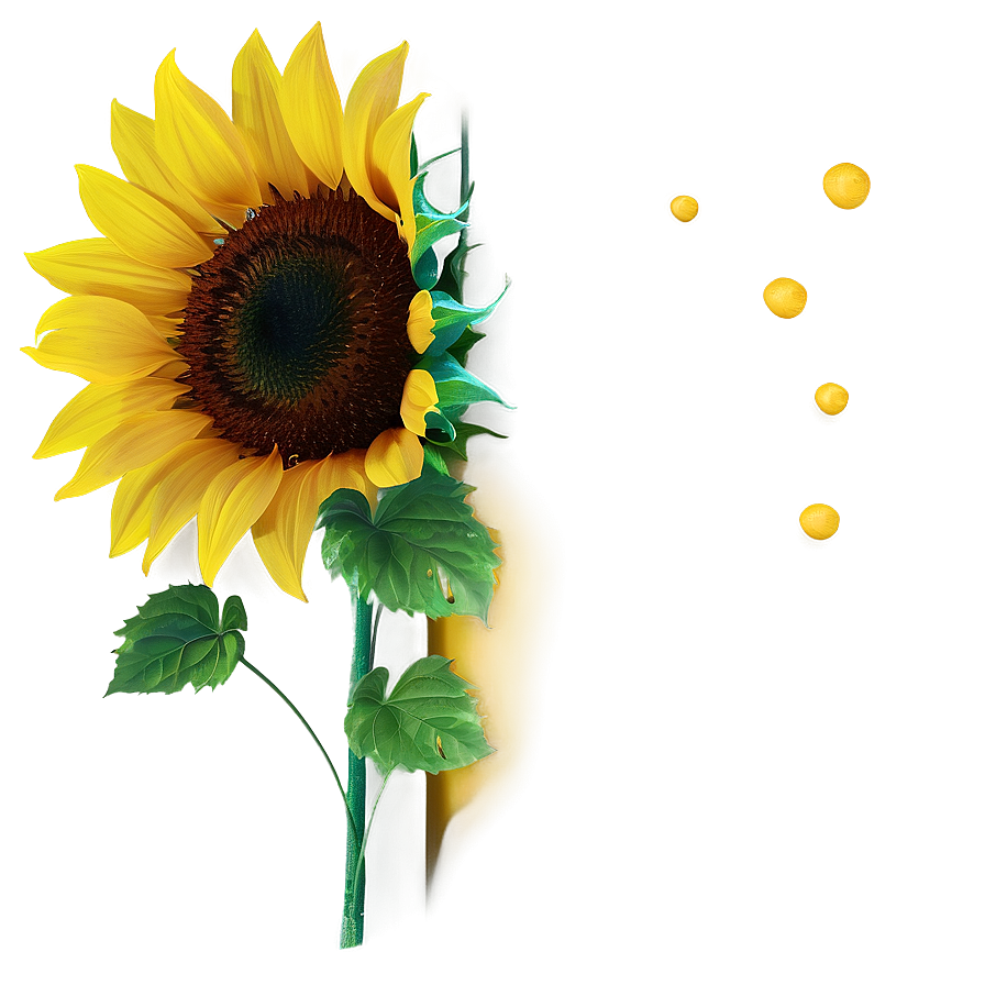 Sunflower Transparent Corner Png Icb91 PNG Image