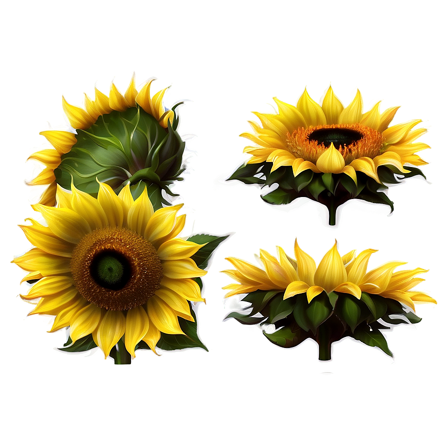 Sunflower Transparent Print Png 75 PNG Image