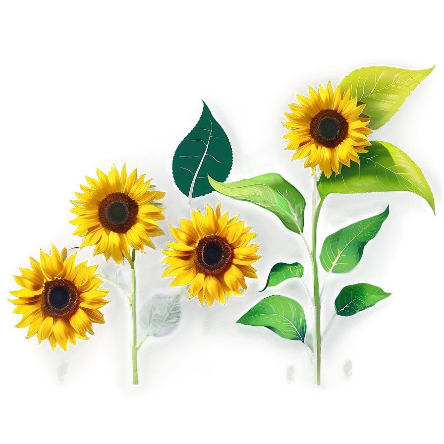 Sunflower Transparent Print Png Hwm54 PNG Image