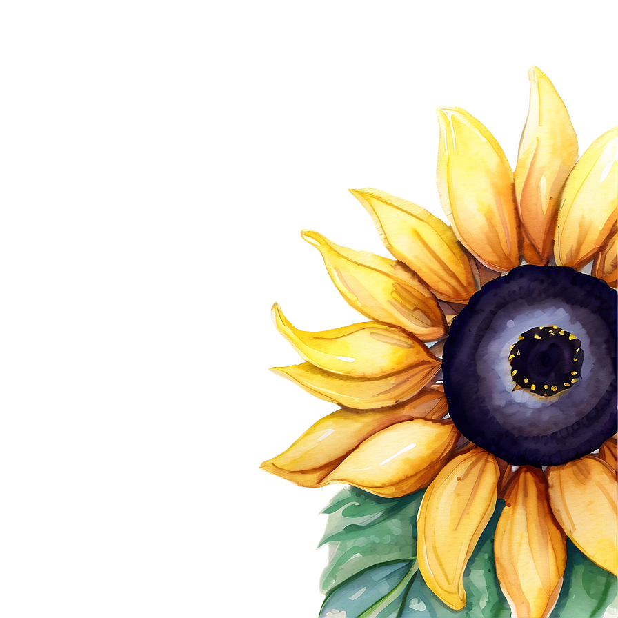 Sunflower Watercolor Image Png Vgh88 PNG Image