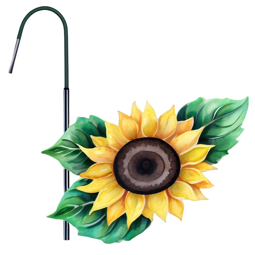 Sunflower Watercolor Planner Decoration Png 48 PNG Image