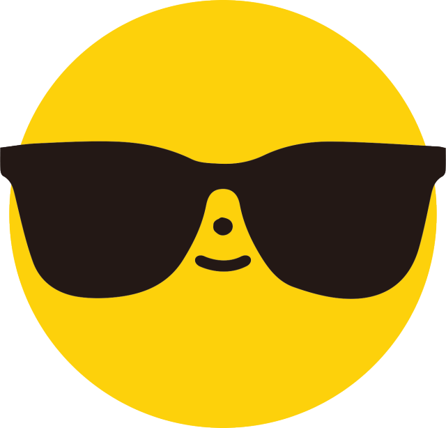 Sunglasses Emoji Cool Yellow Face PNG Image