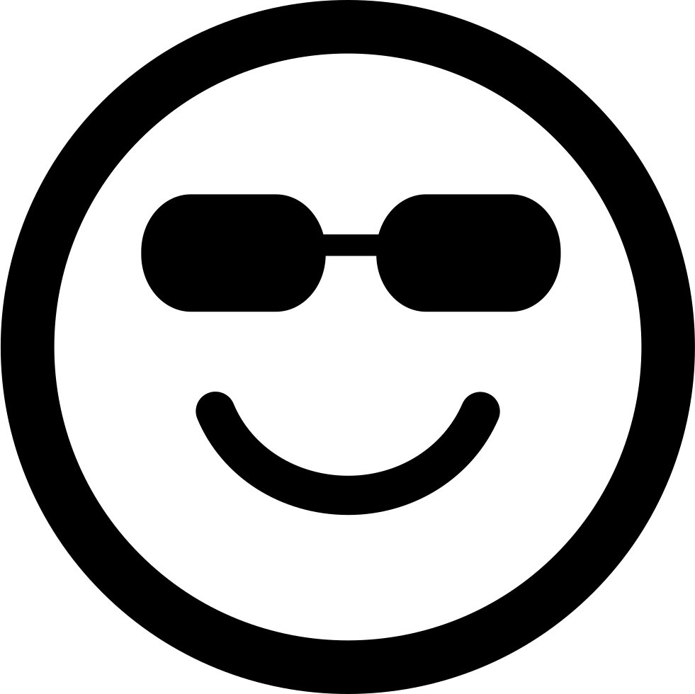 Sunglasses Emoji Graphic PNG Image