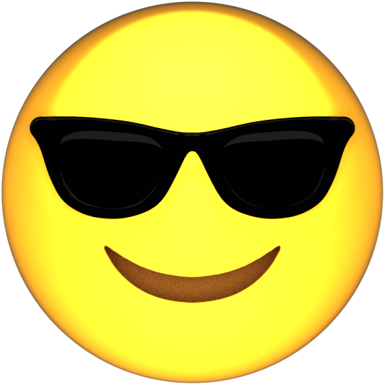 Sunglasses Emoji Smiling Face.png PNG Image