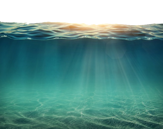 Sunlight Underwater Scene PNG Image